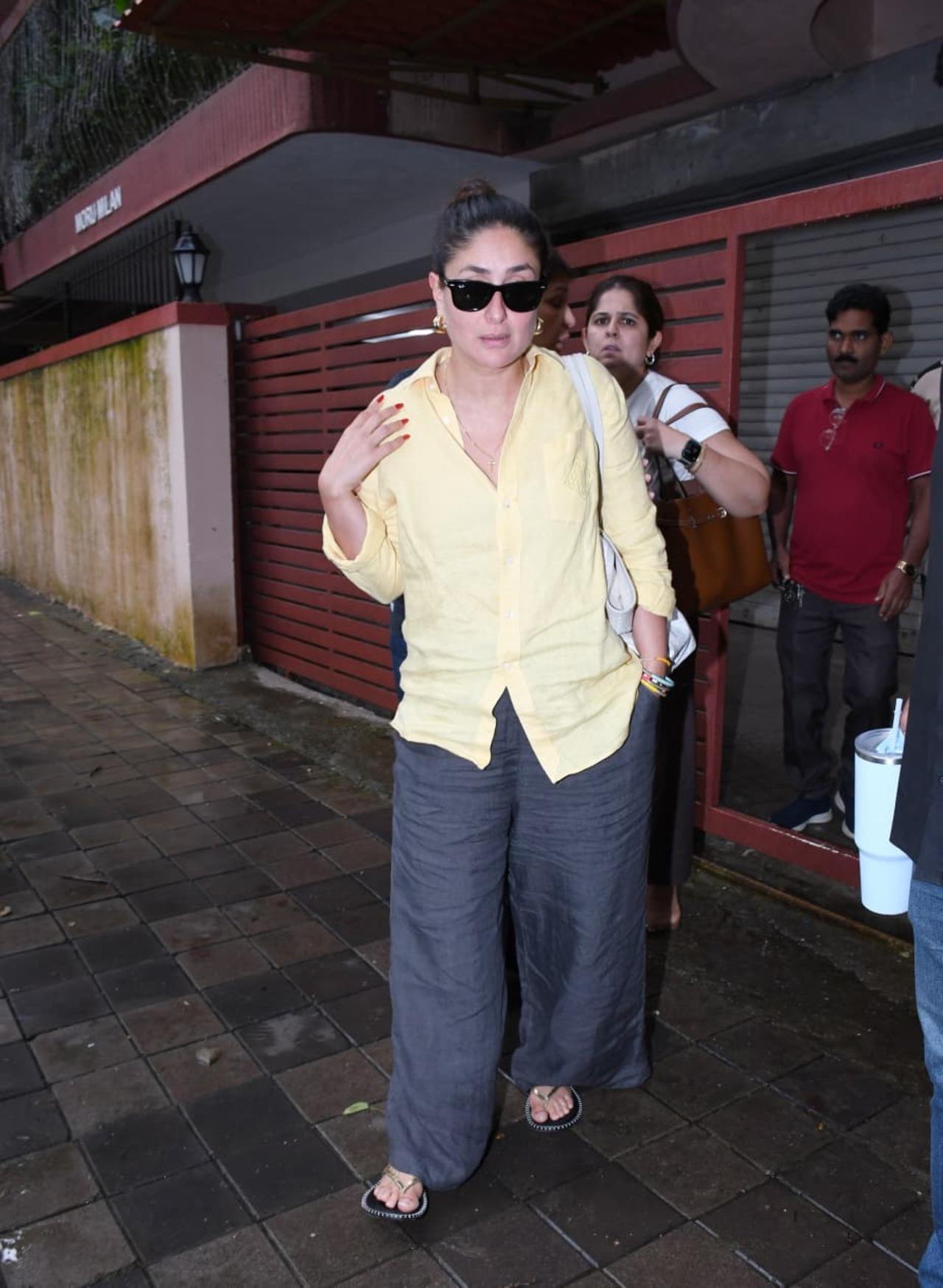 Kareena Kapoor Khan made a stylish appearance in the city, effortlessly brushing off recent pregnancy rumors with her relaxed outing.